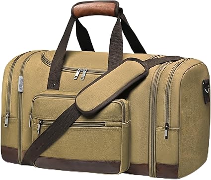 Duffle Bag for Travel,Overnight Weekend Gym Carry On Luggage Bag, 50L Travel Duffel Bag for Men Women, Expandable Spacious Travel Duffel Bag, Black