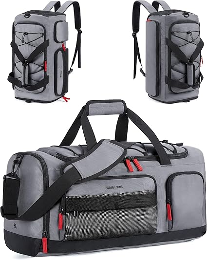 BAGSMART Gym Bag for Men&Women, 35L Sports Travel Duffel Bag with Shoe Laptop Compartment，Anti-Theft Carry On Weekender Bag for Airplane,Outdoor Overnight Backpack for Travel,Green